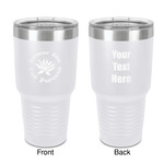 Succulents 30 oz Stainless Steel Tumbler - White - Double-Sided (Personalized)