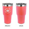 Succulents 30 oz Stainless Steel Ringneck Tumblers - Coral - Single Sided - APPROVAL