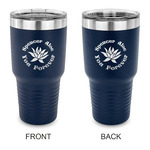 Succulents 30 oz Stainless Steel Tumbler - Navy - Double Sided (Personalized)