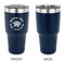 Succulents 30 oz Stainless Steel Ringneck Tumblers - Navy - Single Sided - APPROVAL