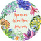 Succulents 4" Multipurpose Round Labels - Single Sticker