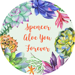 Succulents Multipurpose Round Labels - 5" (Personalized)