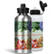 Succulents Aluminum Water Bottles - MAIN (white &silver)