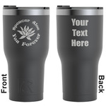 Succulents RTIC Tumbler - Black - Engraved Front & Back (Personalized)