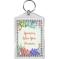 Succulents Bling Keychain (Personalized)