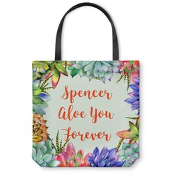 Succulents Canvas Tote Bag (Personalized)