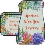 Succulents Car Floor Mats Set - 2 Front & 2 Back (Personalized)