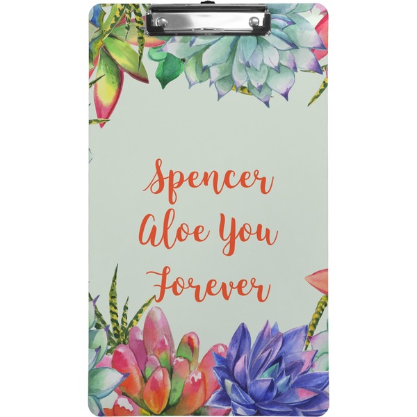 Custom Succulents Clipboard (Legal Size) (Personalized)