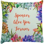 Succulents Decorative Pillow Case (Personalized)