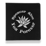 Succulents Leather Binder - 1" - Black (Personalized)