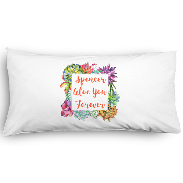 Custom Succulents Pillow Case - King - Graphic (Personalized)