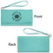 Succulents Ladies Wallets - Faux Leather - Teal - Front & Back View