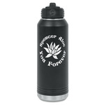 Succulents Water Bottle - Laser Engraved - Front (Personalized)