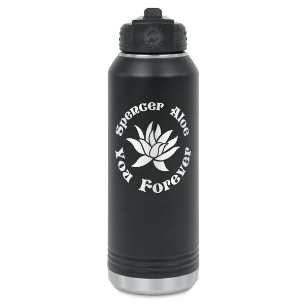 Custom Succulents Water Bottles - Laser Engraved - Front & Back (Personalized)