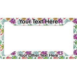 Succulents License Plate Frame - Style A (Personalized)