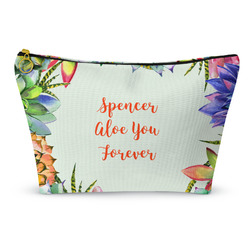 Succulents Makeup Bag - Small - 8.5"x4.5" (Personalized)