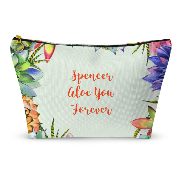 Custom Succulents Makeup Bag - Small - 8.5"x4.5" (Personalized)