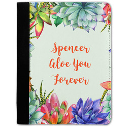 Succulents Notebook Padfolio - Medium w/ Name or Text