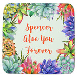 Succulents Memory Foam Bath Mat - 48"x48" (Personalized)