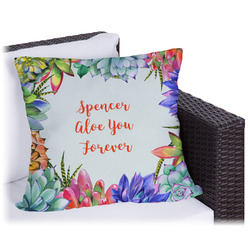 Succulents Outdoor Pillow - 18" (Personalized)