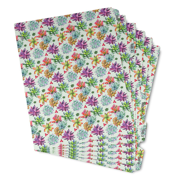 Custom Succulents Binder Tab Divider - Set of 6 (Personalized)