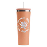 Succulents RTIC Everyday Tumbler with Straw - 28oz - Peach - Single-Sided (Personalized)