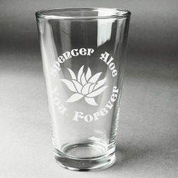 Succulents Pint Glass - Engraved (Personalized)