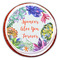 Succulents Printed Icing Circle - Large - On Cookie