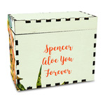 Succulents Wood Recipe Box - Full Color Print (Personalized)