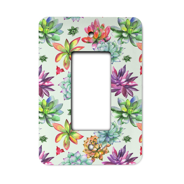 Custom Succulents Rocker Style Light Switch Cover