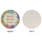 Succulents Round Linen Placemats - APPROVAL (single sided)