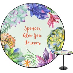 Succulents Round Table - 30" (Personalized)