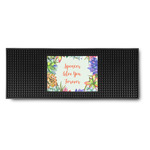 Succulents Rubber Bar Mat (Personalized)