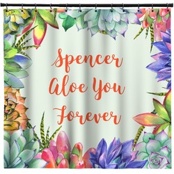 Succulents Shower Curtain - Custom Size (Personalized)