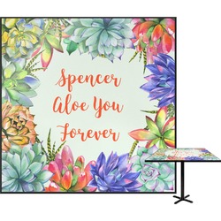 Succulents Square Table Top - 24" (Personalized)