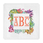 Succulents Standard Decorative Napkins (Personalized)