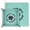 Succulents Teal Faux Leather Valet Trays - PARENT MAIN