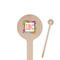 Succulents Wooden 7.5" Stir Stick - Round - Closeup