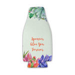 Succulents Zipper Bottle Cooler (Personalized)