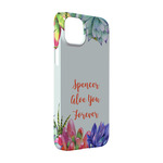 Succulents iPhone Case - Plastic - iPhone 14 Pro (Personalized)