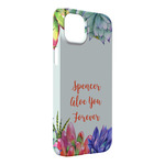 Succulents iPhone Case - Plastic - iPhone 14 Pro Max (Personalized)