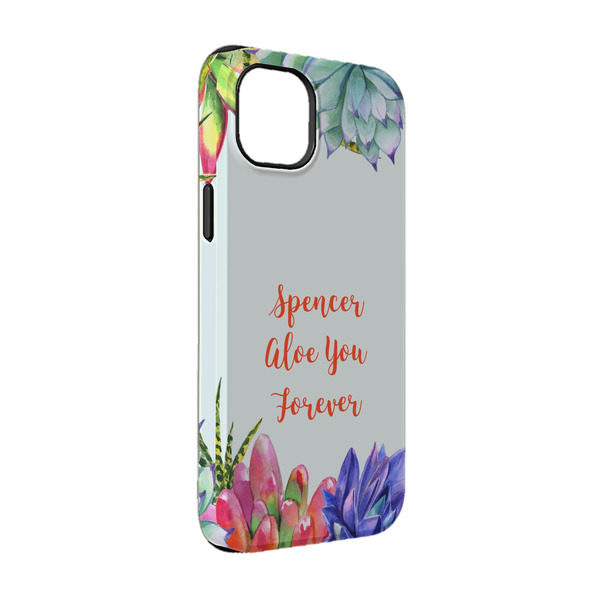 Custom Succulents iPhone Case - Rubber Lined - iPhone 14 (Personalized)