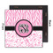 Zebra & Floral 12x12 Wood Print - Front & Back View