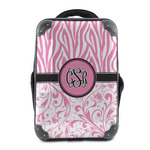 Zebra & Floral 15" Hard Shell Backpack (Personalized)