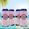 Zebra & Floral 16oz Can Sleeve - Set of 4 - LIFESTYLE