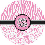 Zebra & Floral Multipurpose Round Labels - 2" (Personalized)