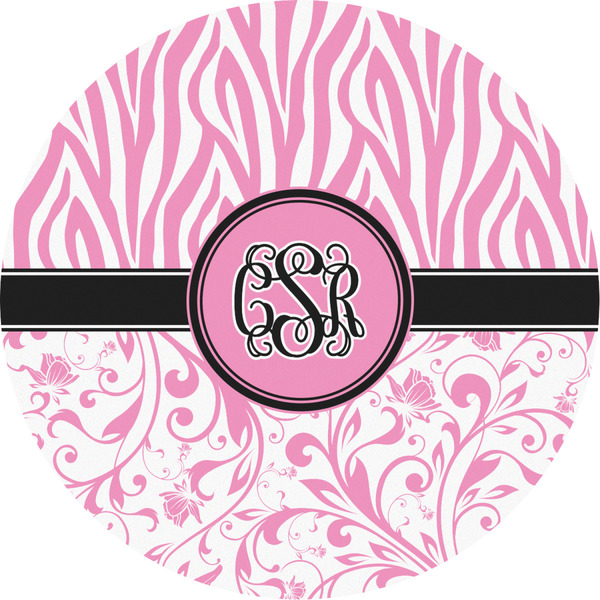 Custom Zebra & Floral Multipurpose Round Labels - 2" (Personalized)