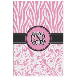 Zebra & Floral Poster - Matte - 24x36 (Personalized)