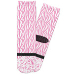 Zebra & Floral Adult Crew Socks