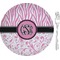 Zebra & Floral Appetizer / Dessert Plate